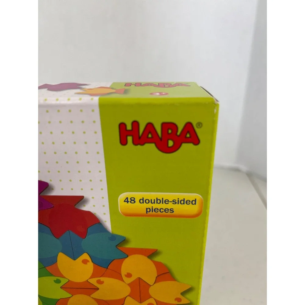 HABA Fish Parquet Wooden STEM Learning Puzzle 48 Double Sided Pieces‎ Ages 3+
